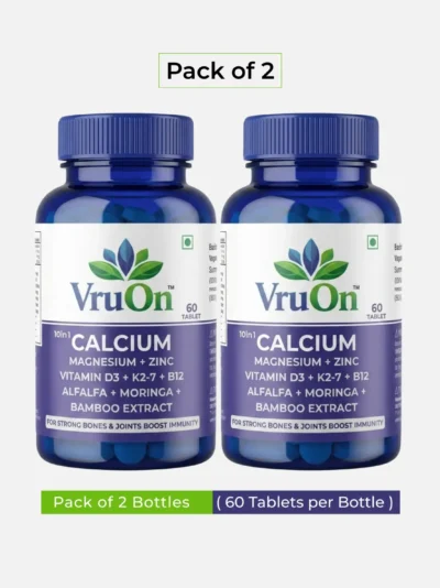 [Pack of 2] Calcium Magnesium Zinc Tablet (10 Essential Nutrients)