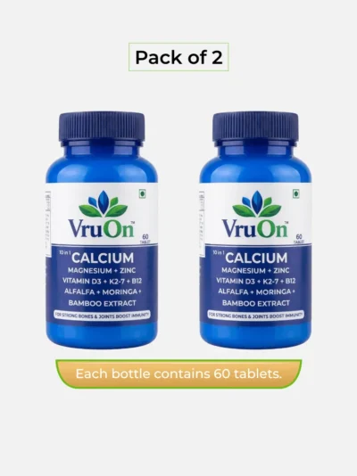 [Pack of 2] Calcium Magnesium Zinc Tablet (10 Essential Nutrients)