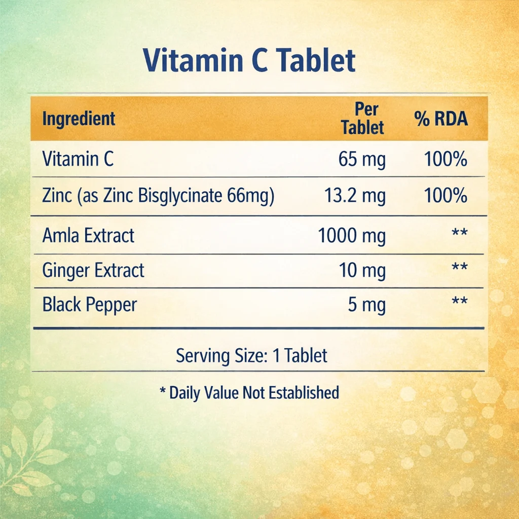 Vitamin C with Amla Extract + Zinc Tablet - Image 4